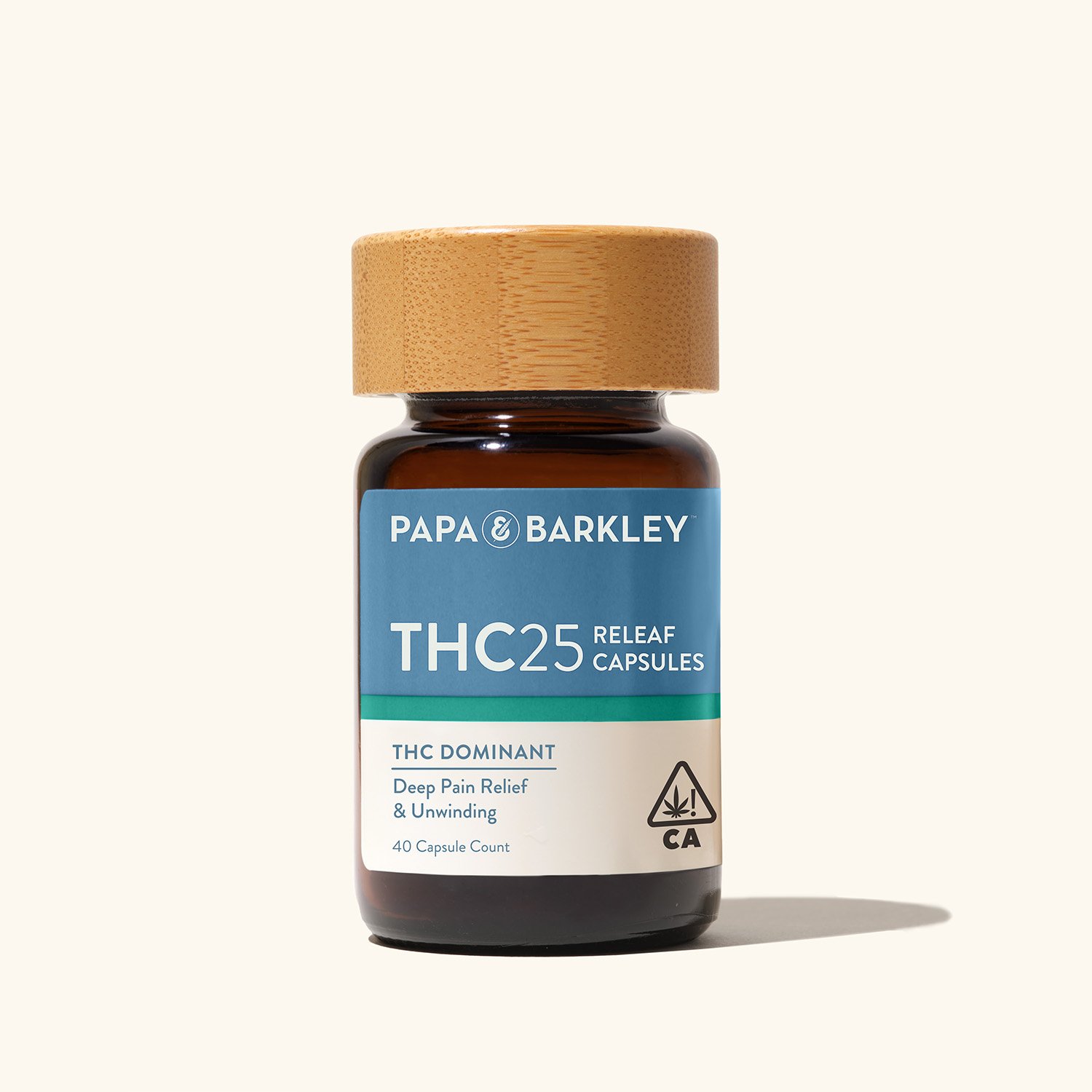 688aaf6ea4c8a2a5870cc946_PB_CA_THC25Capsules_Jar_ProductImage_PDPMainGallery_Cream_01.jpg Papa & Barkley THC50 Releaf Capsules - Image 1