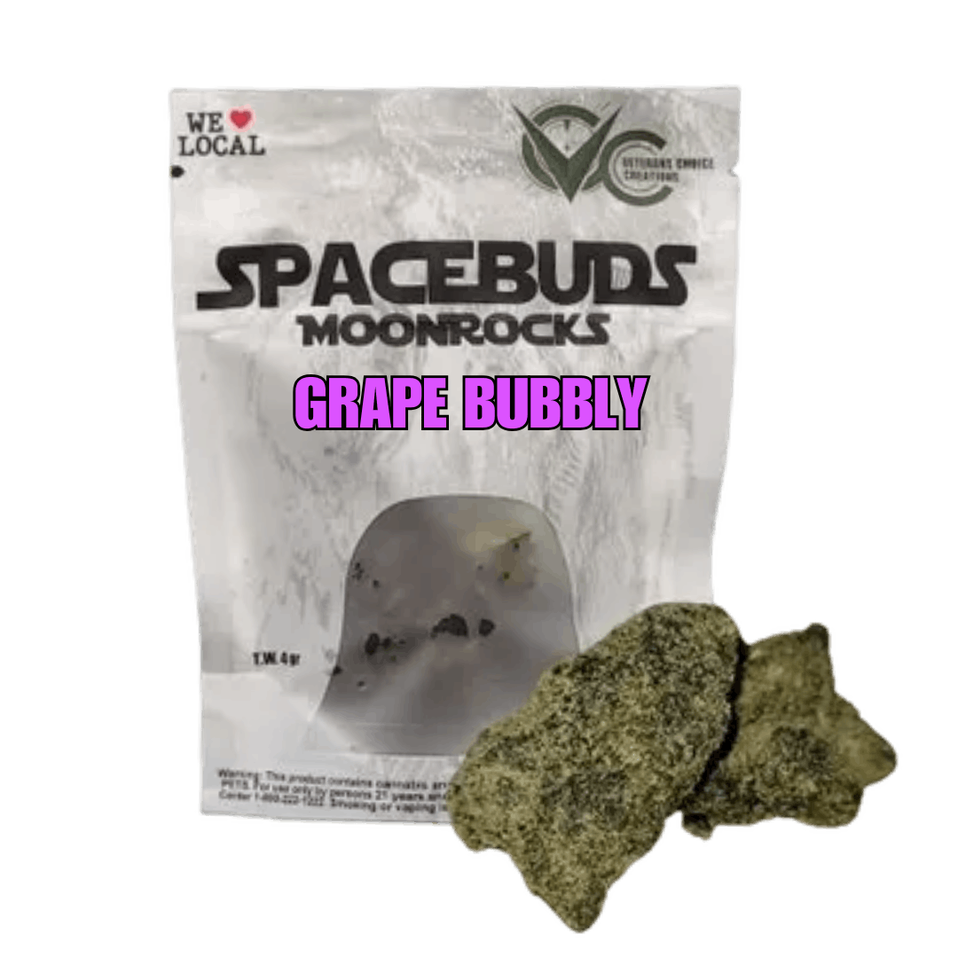ce91be163d49154ac7d80f4c101963dc-1.png Grape Bubbly Moonrocks by Space Buds 3.5g - Image 1