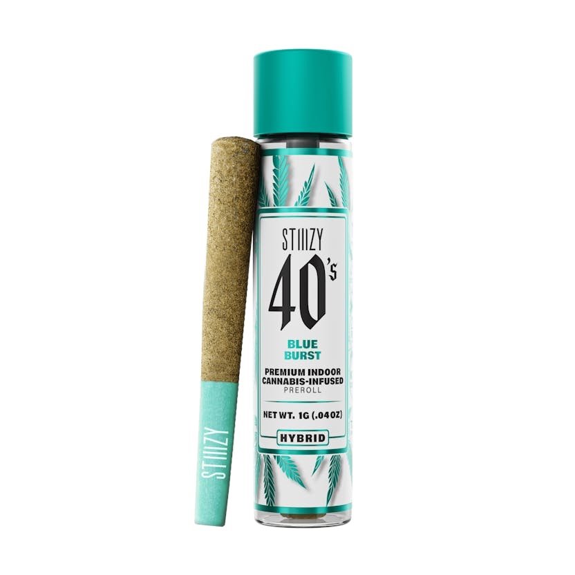 img_8485.jpeg STIIIZY
- BLUE BURST - 1G 40's Infused Preroll - Image 1