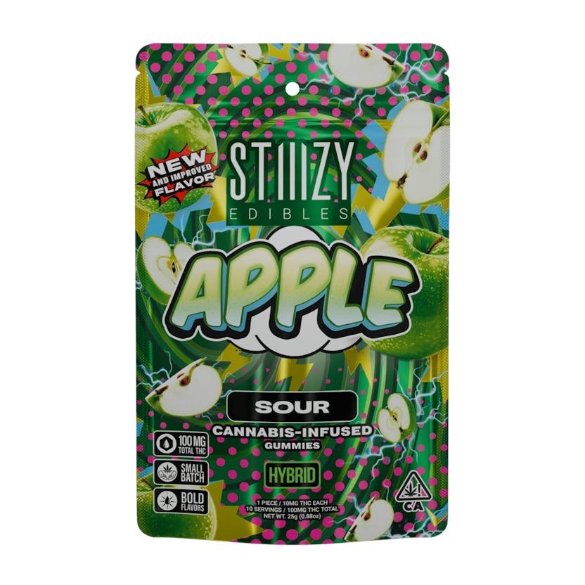 img_8494.jpeg STIIIZY
- APPLE - 100MG SOUR EDIBLES | Hybrid - Image 1