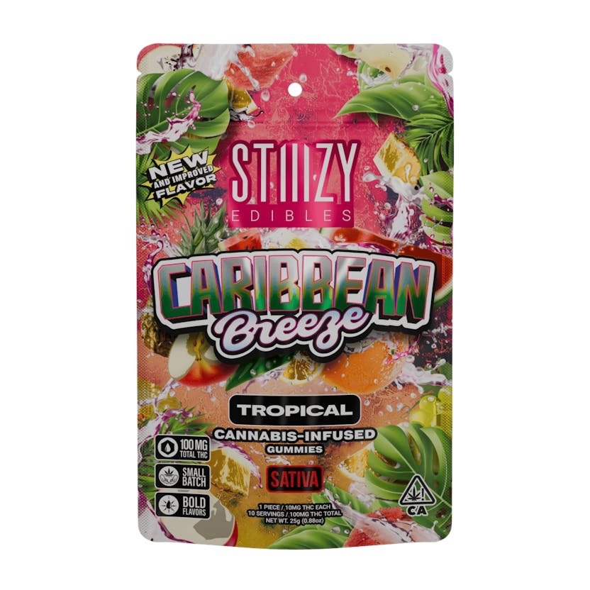 img_8496.jpeg STIIIZY
- CARIBBEAN BREEZE - 100MG TROPICAL EDIBLES | Sativa - Image 1
