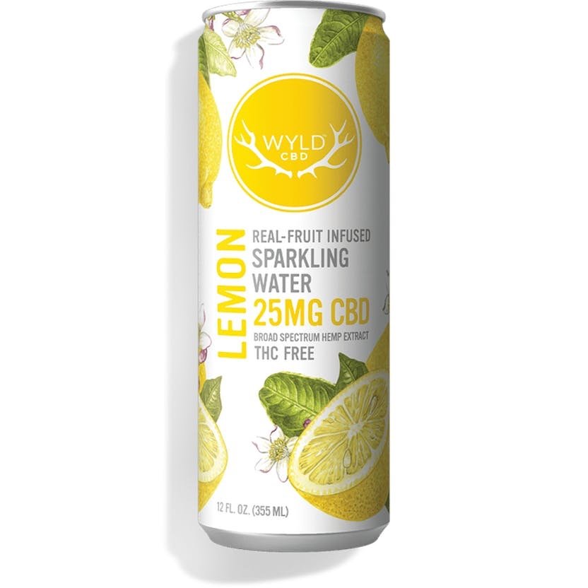 img_8504.jpeg WYLD | Lemon CBD Sparkling Water | Carbonated | 25mg | 12 fl oz - Image 1