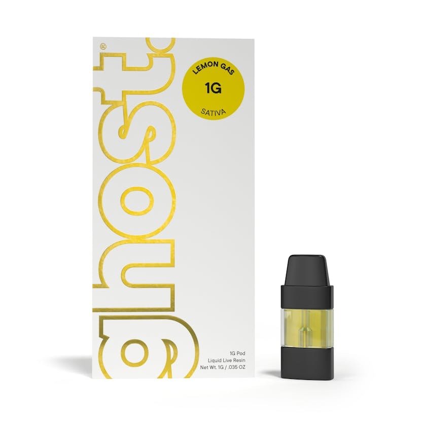 img_8517.jpeg ghost.
1g Lemon Gas Live Resin Pod - Image 1