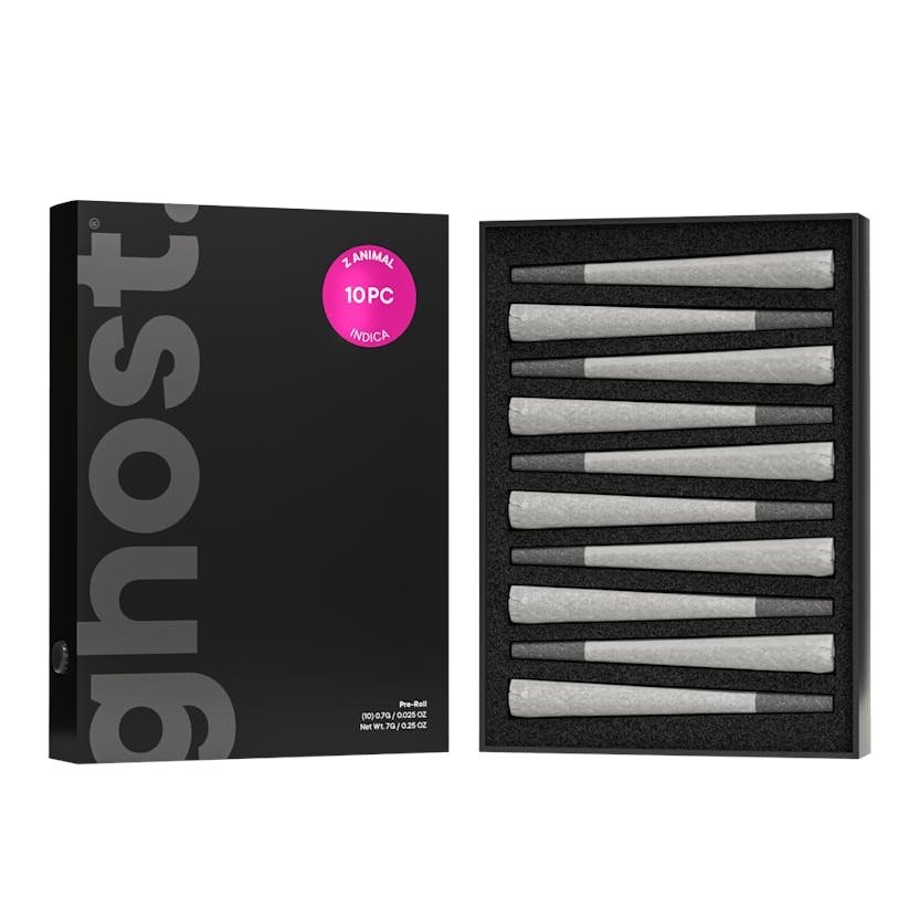 img_8522.jpeg ghost.
7g Z Animal 10-Pack Pre-Rolls | Hybrid - Image 1
