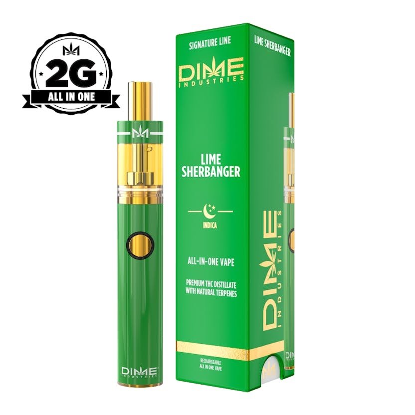 img_8528.jpeg Dime Industries
Lime Sherbanger | 2G All In One Device | Indica - Image 1