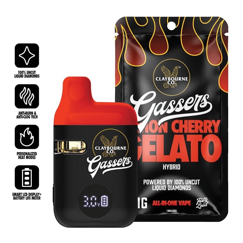 img_8722.jpeg Claybourne Co.
Lemon Cherry Gelato (1g) - Gassers All-In-One Liquid Diamonds Vape Hybrid - Image 1
