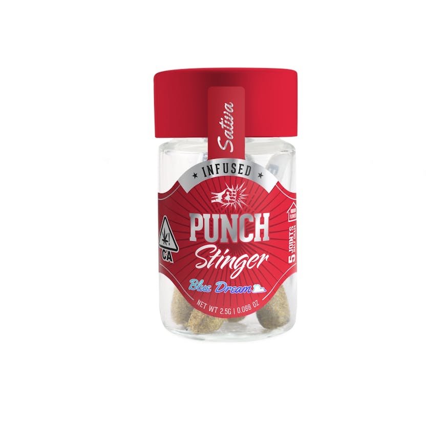 img_8755.jpeg Punch Edibles & Extracts
Punch | Blue Dream | Sativa | 5 Mini Pre-Rolls | Stingers | 2.5g - Image 1